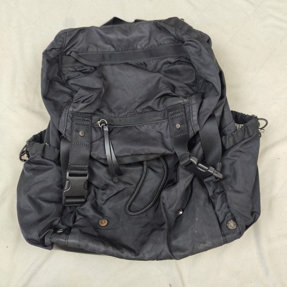 Lululemon Travelling‎ Yogini Rucksack Black Backpack Travel Laptop Bag